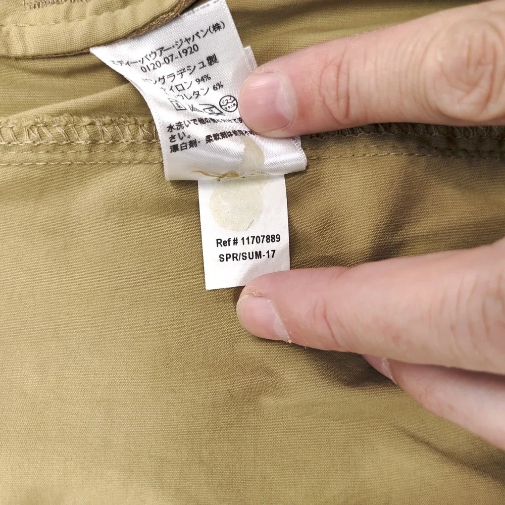 Eddie Bauer Pants Mens 33x32 Tan Travex Tech Mid-Rise Straight Leg Stretch Chino